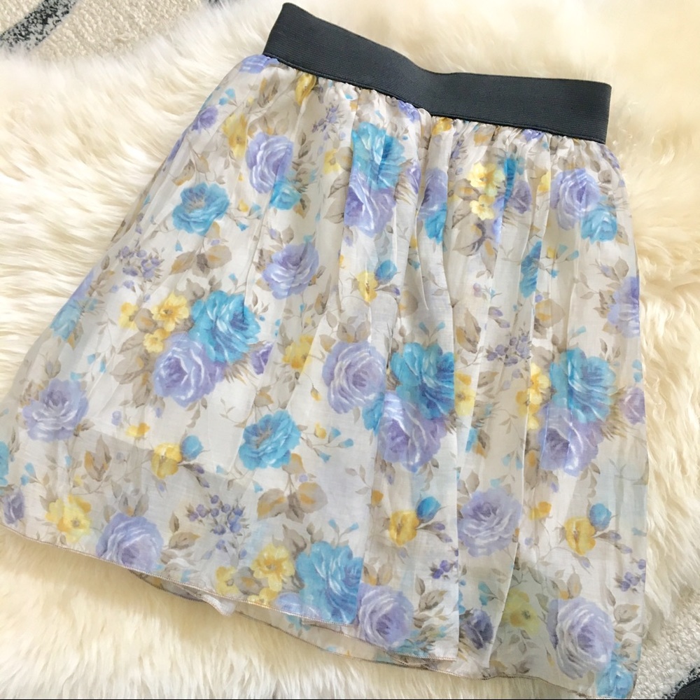 Floral Print Skirt